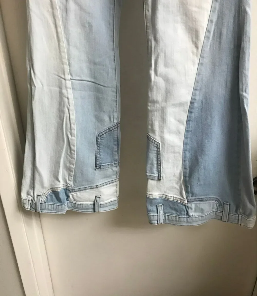 NWT~Akira Light Blue Denim Patchwork 
